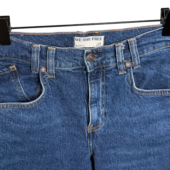 We The Free Size 29 Free People Risk Taker Mid-Rise Jeans Be Bold Dark Wash - Picture 9 of 10